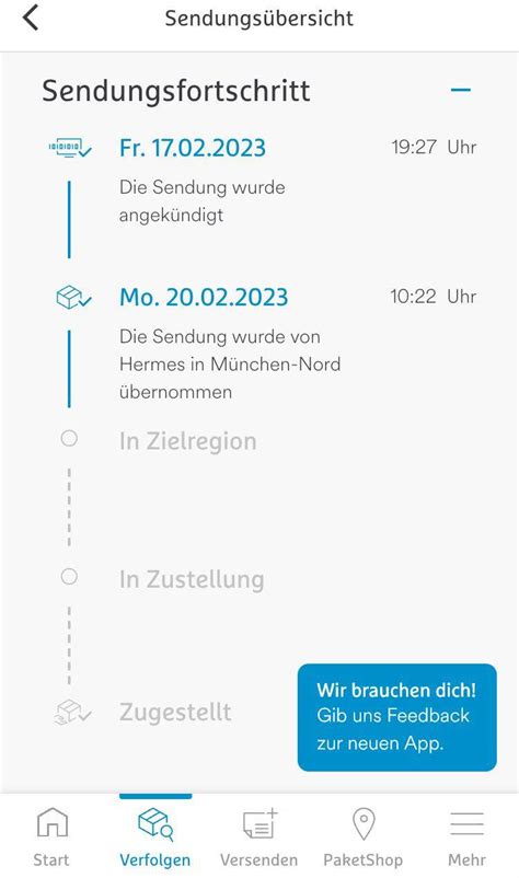 die sendung wurde von hermes übernommen